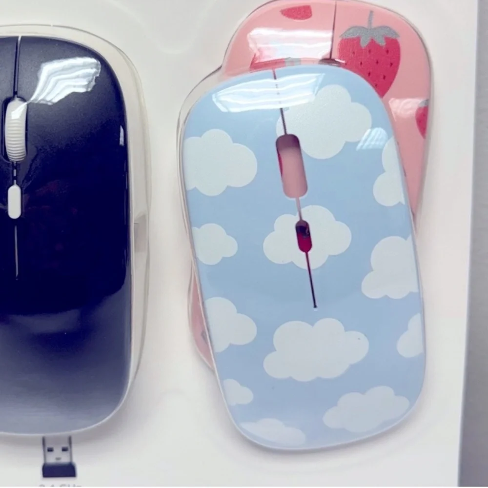 New Computer Wireless Mouse with Swappable Faceplates Target Bullseye Playground